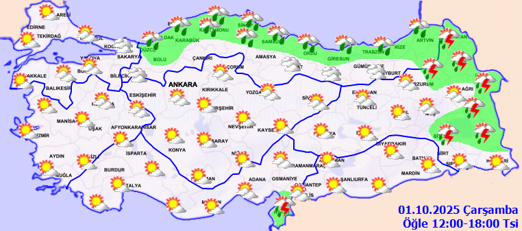 Meteoroloji'den İki Bölgeye Sağanak Uyarısı! Bir Anda Bastıracak - Resim : 1