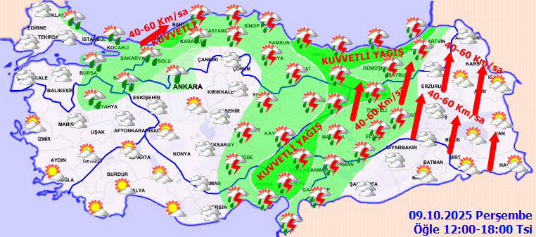 Meteoroloji'den Peş Peşe Uyarılar! Sıcaklıklar Düşüyor, Sağanak ve Fırtına Vuracak - Resim : 1