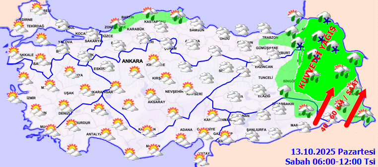 Kar, Yağmur, Fırtına... Meteoroloji’den İki Bölgeye Uyarı - Resim : 1