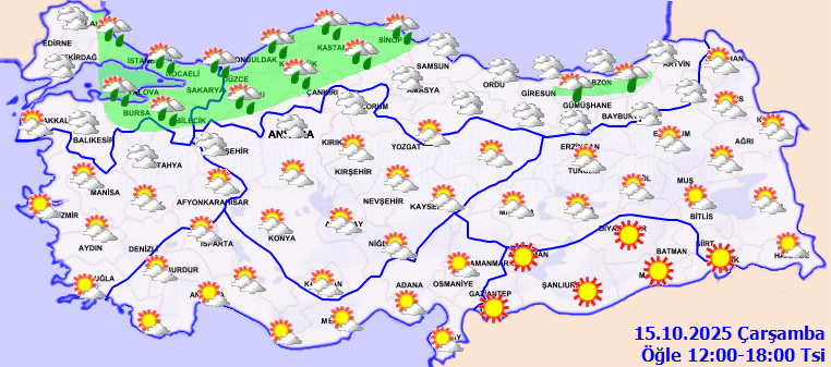 Meteoroloji'den İki Bölgede Sağanak Alarmı! İstanbul da Listede - Resim : 1