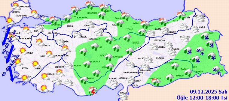 Kar, Sağanak ve Fırtına Geliyor! Yurdu Etkisi Altına Alacak - Resim : 1
