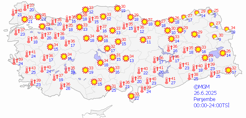 Türkiye Kavruluyor! Meteoroloji'den Sıcaklık Uyarısı... Termometreler Zirveyi Görecek - Resim : 1