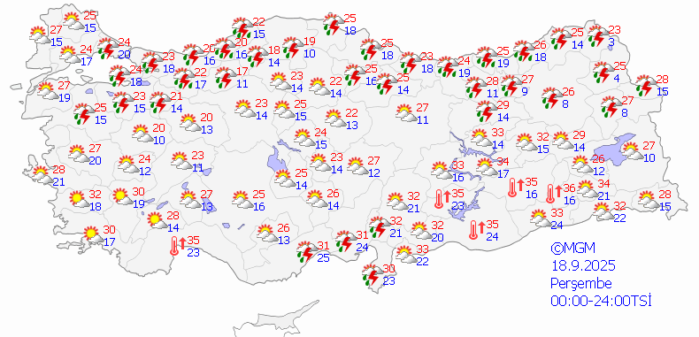 Harita Kırmızıya Döndü, Meteoroloji'den Flaş Uyarılar! Çok Kuvvetli Geliyor - Resim : 2