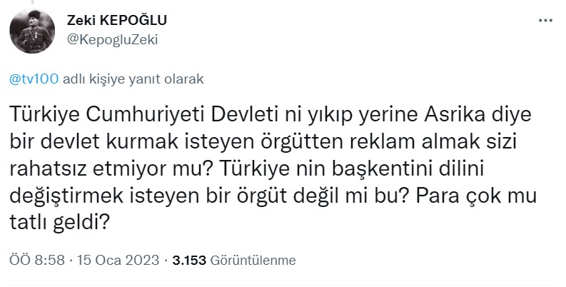 TV100'ün SADAT reklamı açıklamasına tepki yağdı - Resim: 2