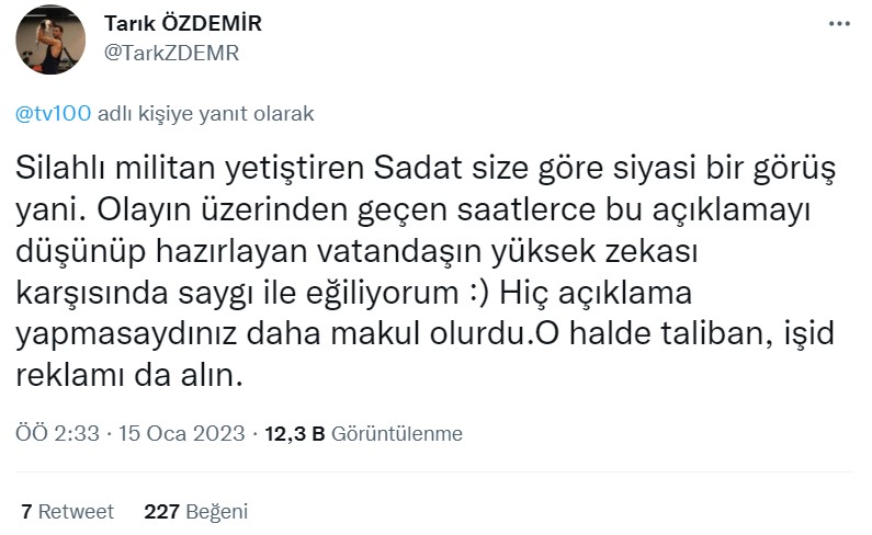 TV100'ün SADAT reklamı açıklamasına tepki yağdı - Resim: 4