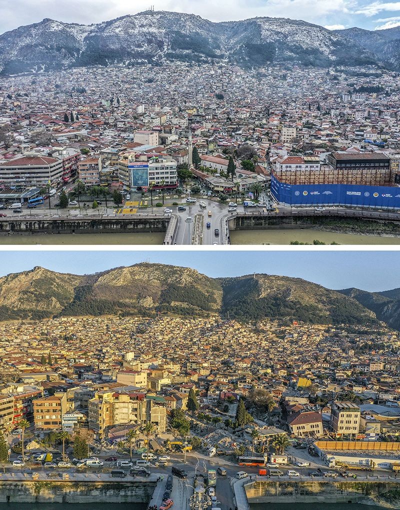 Yıkımın boyutu gözler önüne serildi: İşte Hatay ve Kahramanmaraş'ın deprem öncesi ve sonrası fotoğrafları - Resim: 10