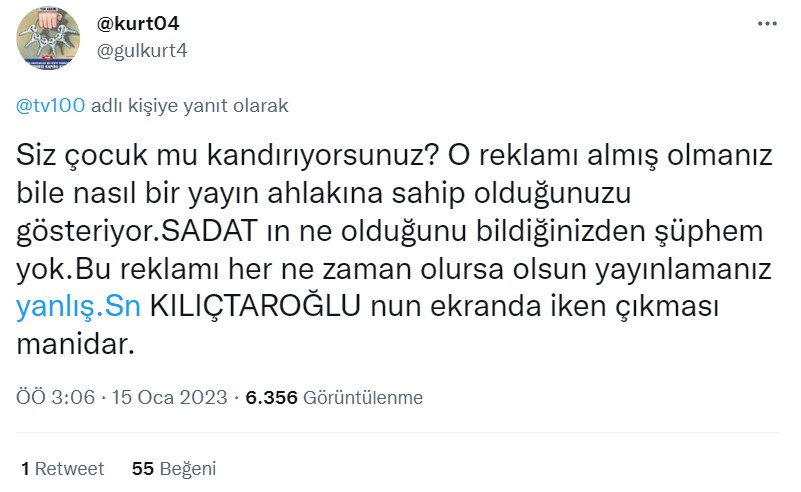 TV100'ün SADAT reklamı açıklamasına tepki yağdı - Resim: 5