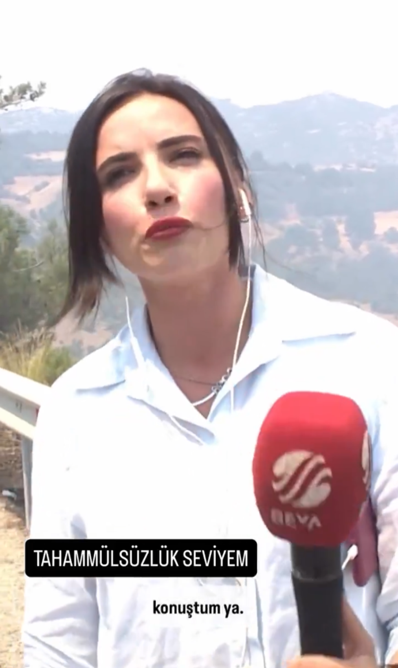 Beyaz TV Muhabiri, Yangın Bölgesinde Kameramanı Azarladı! Tepkiler Çığ Gibi - Resim : 1