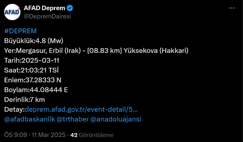 Hakkari'de Şiddetli Deprem - Resim : 1