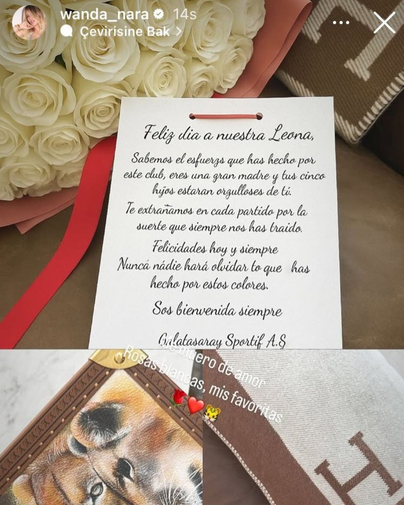 Galatasaray ile Wanda Nara Arasında 'Çiçek' Krizi! 'Sen Yalancısın' - Resim : 1