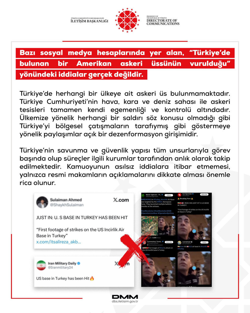 DMM: T&uuml;rkiye'de Herhangi Bir &Uuml;lkenin Askeri &Uuml;ss&uuml; Bulunmamaktadır - Resim : 1