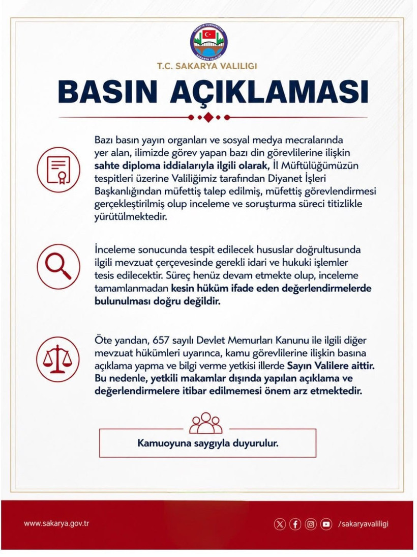 Sakarya'da Sahte İmam İddiası: Valilik Harekete Geçti, Müfettişler Görevlendirildi - Resim : 1