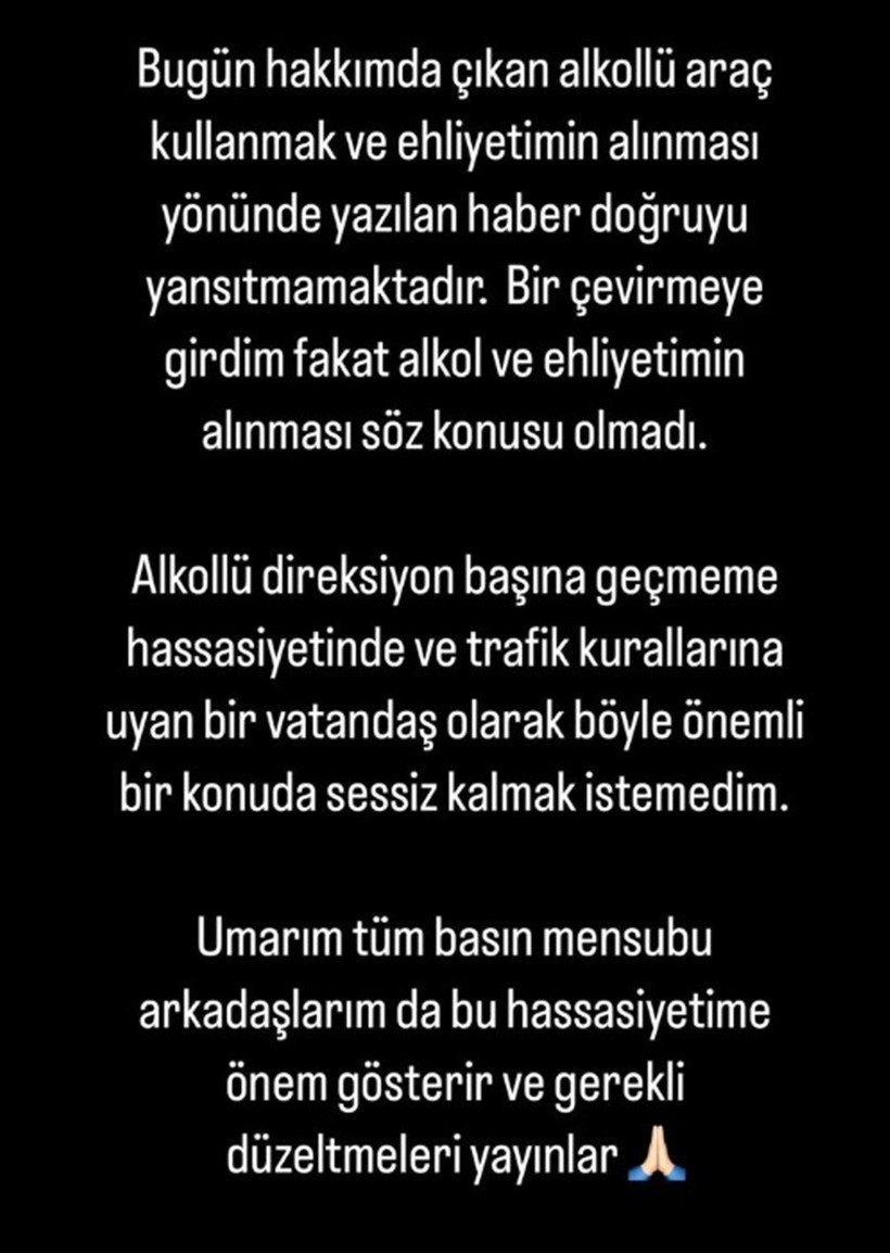 'Alkollüydü, Ehliyetini Kaptırdı' Denmişti... Melisa Döngel'den İddialara Yanıt - Resim : 1