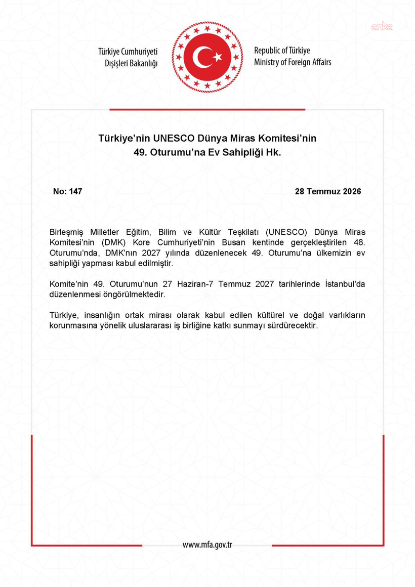 Dünya Kültürünün Kalbi İstanbul’da Atacak: Türkiye UNESCO Zirvesine Oy Birliğiyle Ev Sahibi Seçildi - Resim : 1