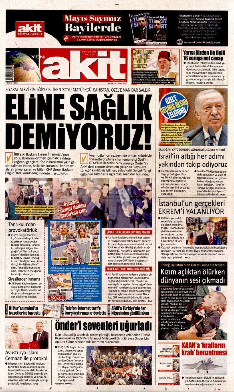 Özgür Özel'e Saldırıyı Gazeteler Nasıl Gördü? - Resim: 19