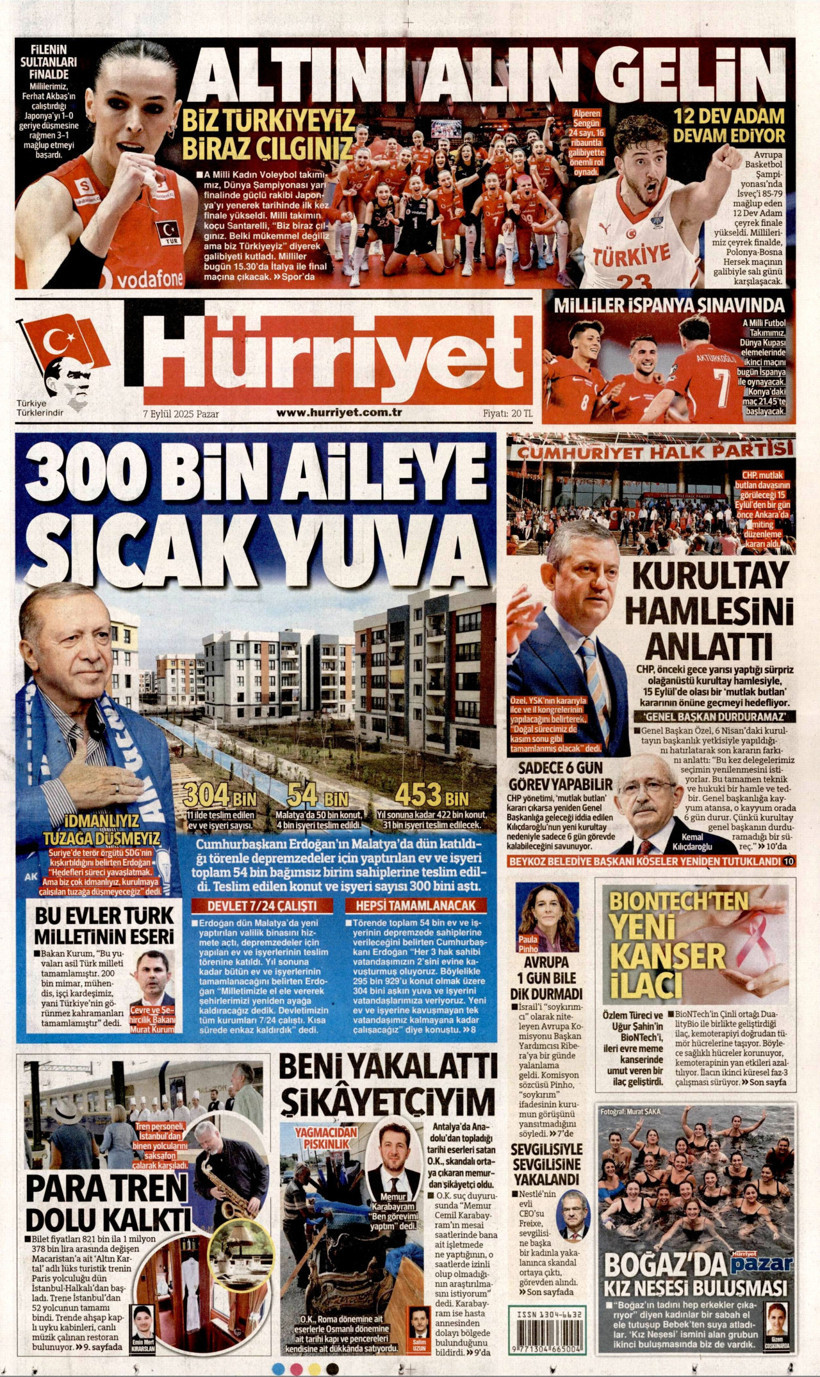 Filenin Sultanları ve 12 Dev Adam'ın Zaferi Gazetelerin İlk Sayfasında... 'Parke Vatanda Çifte Zafer' - Resim : 4