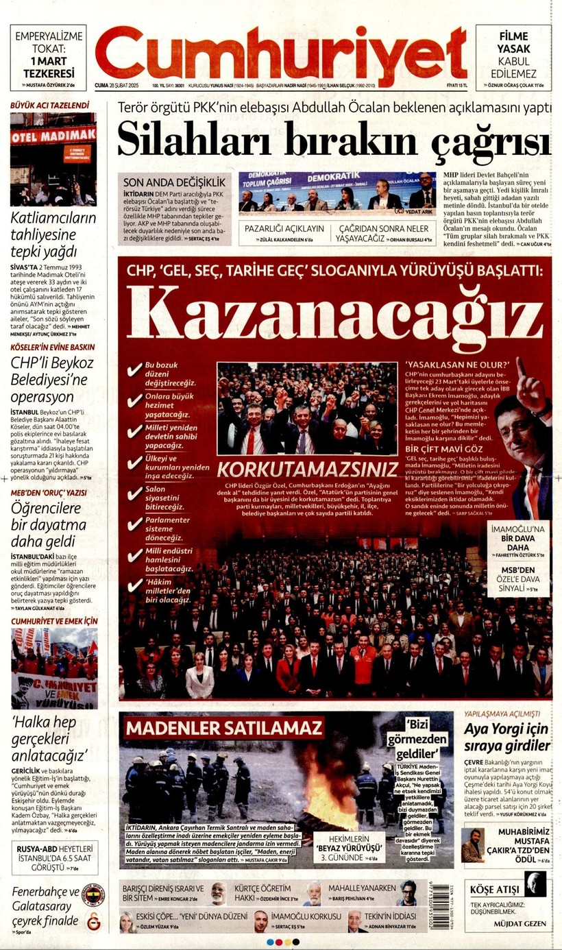 Gazeteler İmralı'dan Gelen Tarihi Çağrıyı Nasıl Gördü? - Resim: 4