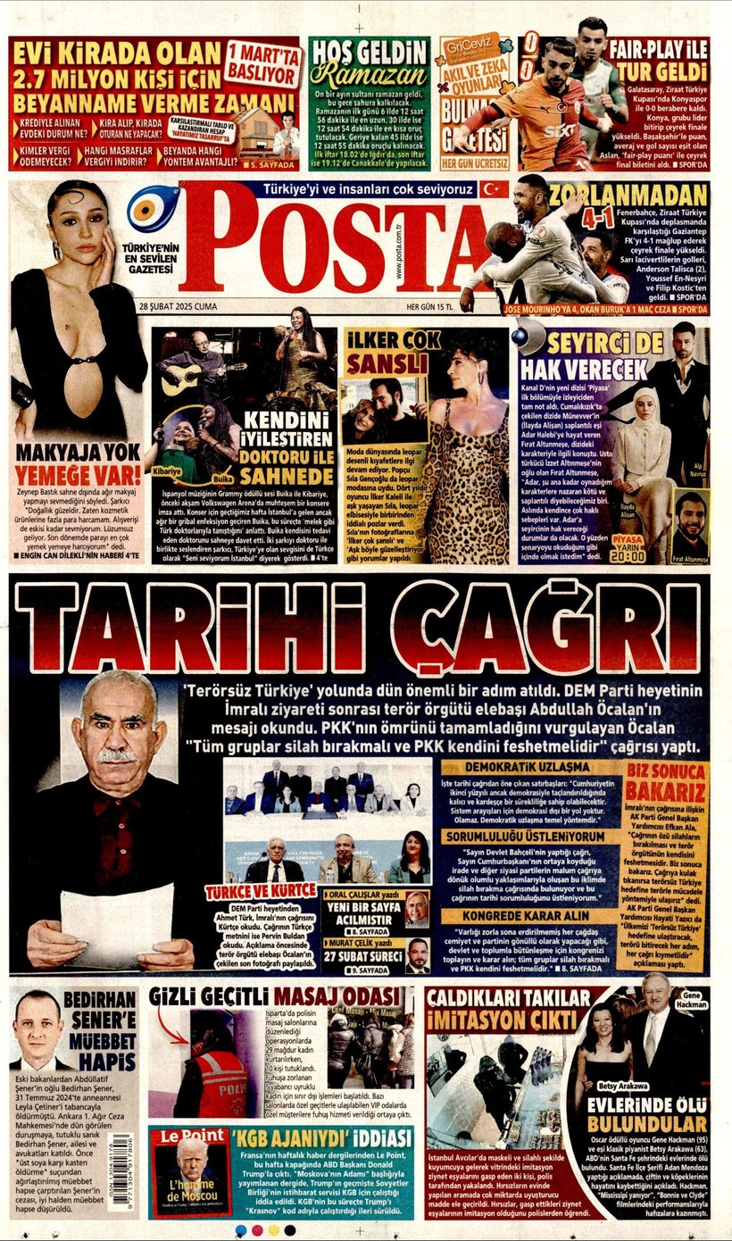 Gazeteler İmralı'dan Gelen Tarihi Çağrıyı Nasıl Gördü? - Resim: 13