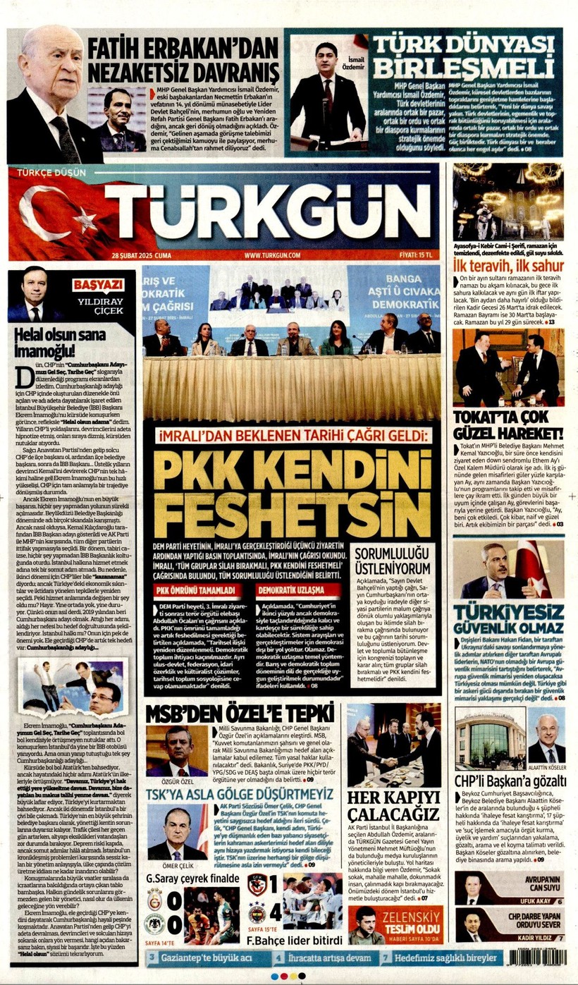 Gazeteler İmralı'dan Gelen Tarihi Çağrıyı Nasıl Gördü? - Resim: 12