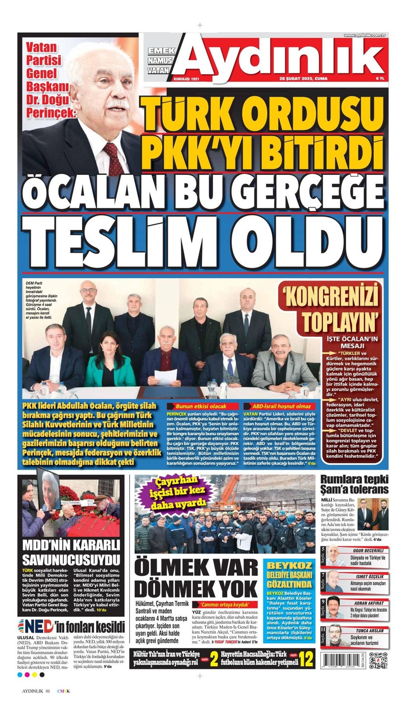 Gazeteler İmralı'dan Gelen Tarihi Çağrıyı Nasıl Gördü? - Resim: 15