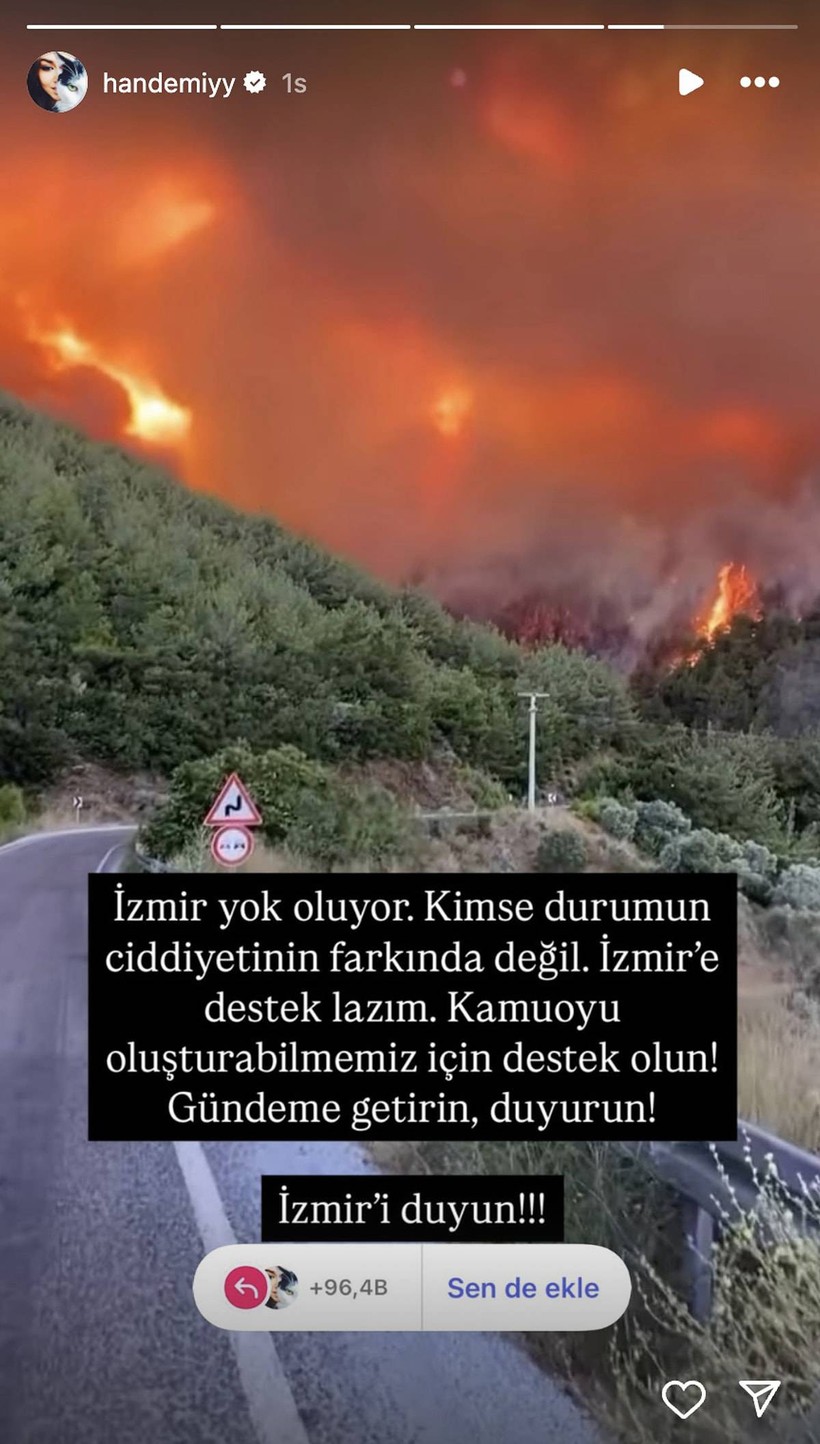 Ünlü İsimlerin 'Yangın' Çığlığı: İzmir İçin Peş Peşe Paylaşım Yaptılar - Resim : 6