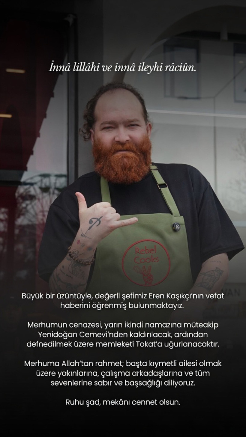 Türkiye'nin Konuştuğu Şef Eren Kaşıkçı'ya Son Veda, İşte Cenaze Programı - Resim : 2