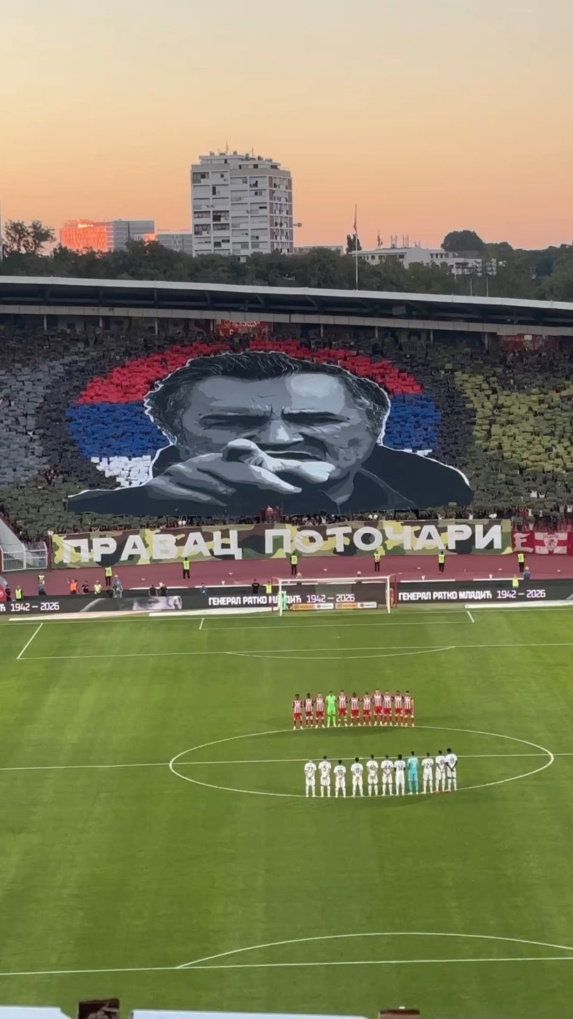Srebrenitsa Katliamının Sorumlusuydu: Kızılyıldız-Partizan Maçında Skandal Koreografi! 'Bosna Kasabı' Mladiç’i Andılar - Resim : 2
