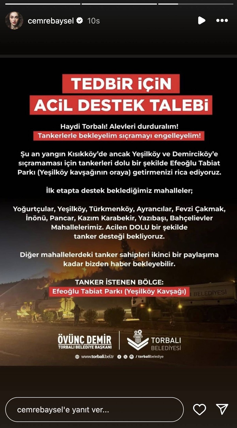 Ünlü İsimlerin 'Yangın' Çığlığı: İzmir İçin Peş Peşe Paylaşım Yaptılar - Resim : 8