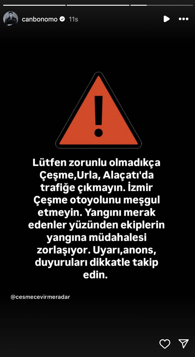 Ünlü İsimlerin 'Yangın' Çığlığı: İzmir İçin Peş Peşe Paylaşım Yaptılar - Resim : 1