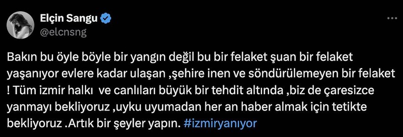 Ünlü İsimlerin 'Yangın' Çığlığı: İzmir İçin Peş Peşe Paylaşım Yaptılar - Resim : 15