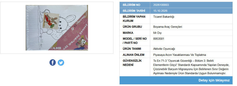 Çocukların Kullandığı Aktivite Oyuncağına Yasak: Ticaret Bakanlığı Güvensiz Buldu - Resim : 1