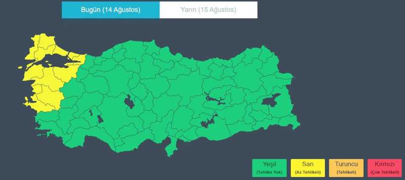 Meteoroloji'den 11 İl İçin Sarı Alarm! İstanbul ve İzmir de Listede: Çok Kuvvetli Vuracak - Resim : 3