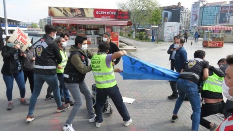 Kadıköy’de 1 Mayıs eylemine müdahale: 8 gözaltı