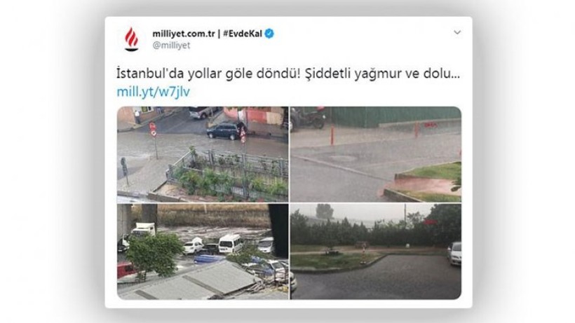 Milliyet'in 'İstanbul göle döndü' haberindeki fotoğraflar tanıdık çıktı