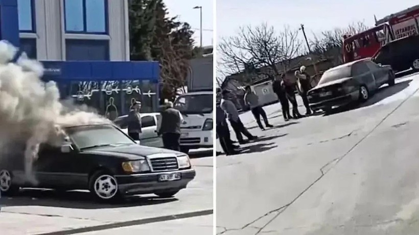 Aracı Muayeneden Geçmedi; Öfkelenip Aracını Ateşe Verdi