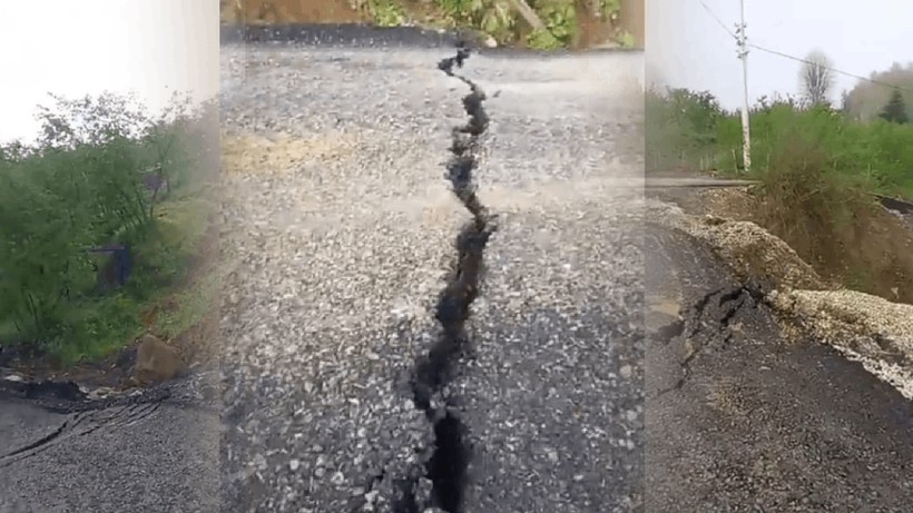 İki İlçeyi Bağlayan Yol 2 Ayda 3. Kez Çöktü