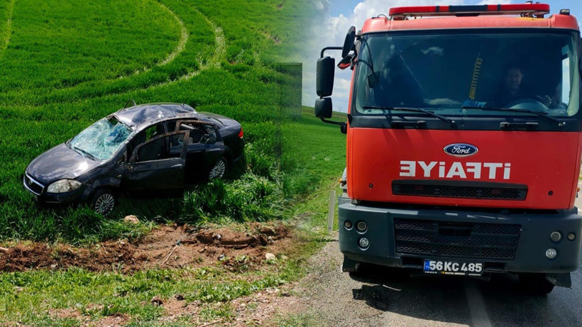 Siirt'te Otomobil Şarampole Yuvarlandı, Yaralılar Var