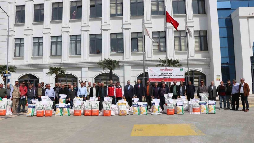 Yalova’da Çiftçilere Dağıtıldı, Tam 1 ton 890 Kilo