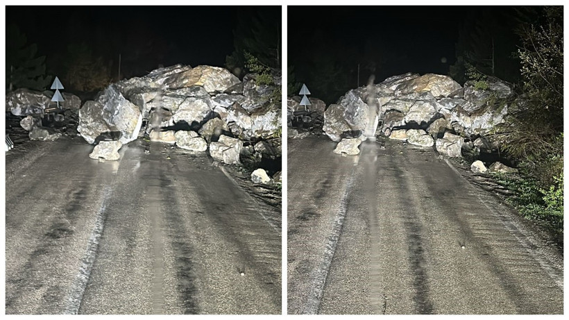 Kastamonu-Cide Karayolunda Heyelan