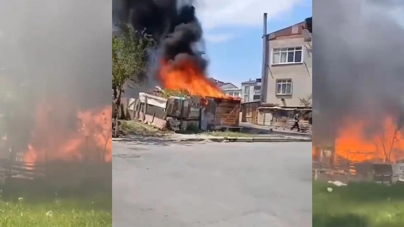 Avcılar'da Kömürlük Alev Alev Yandı