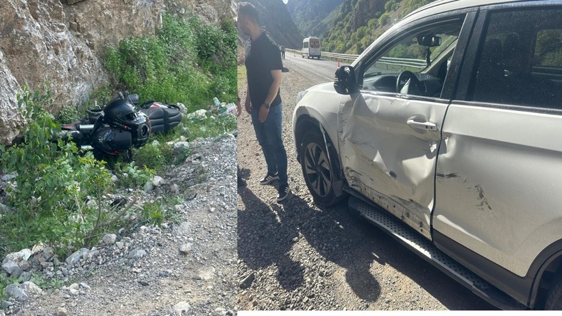 Hakkari'de Cip ile Çarpışan Sürücü Yaralandı