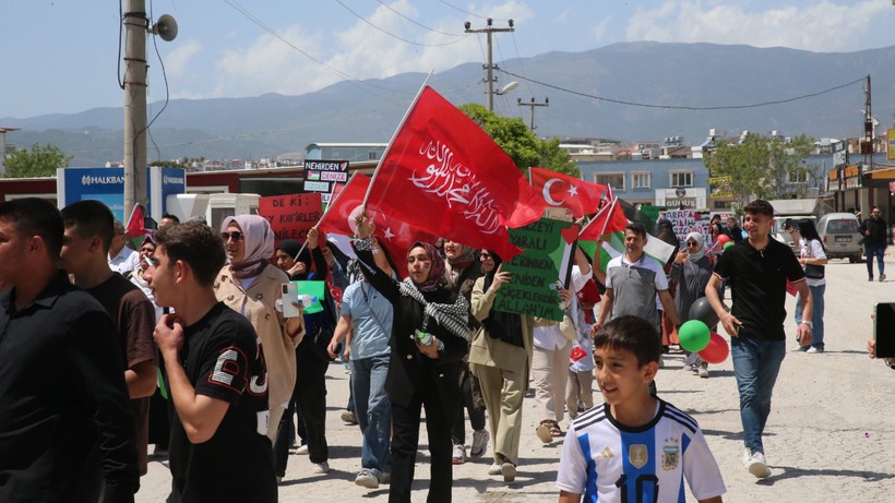 Hatay'da Filistin'e Destek Yürüyüşü