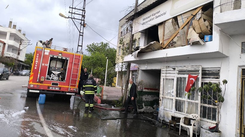 Hatay Dörtyol’da Tamir Atölyesinde Yangın Paniği