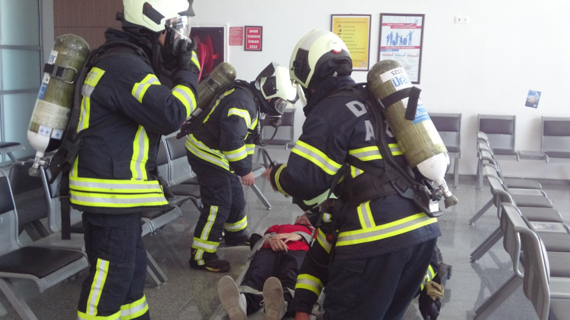 Çanakkale Havalimanı’nda Deprem Tatbikatı
