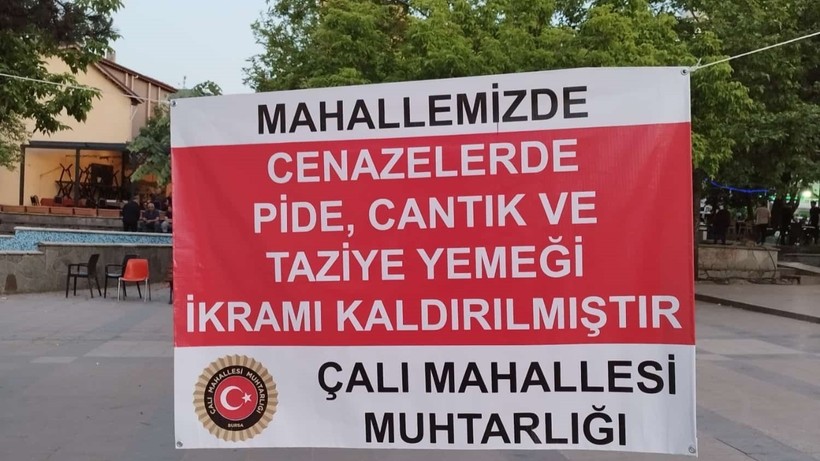 Bursa'nın Bir Mahallesinde Cenaze Yemeklerine Son