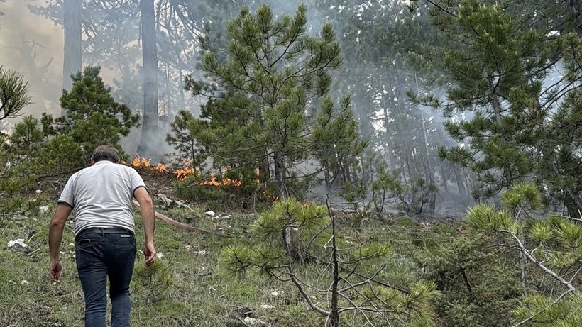 Denizli'de Korkutan Alevler! Yıldırımla Felaketi Yaşadılar
