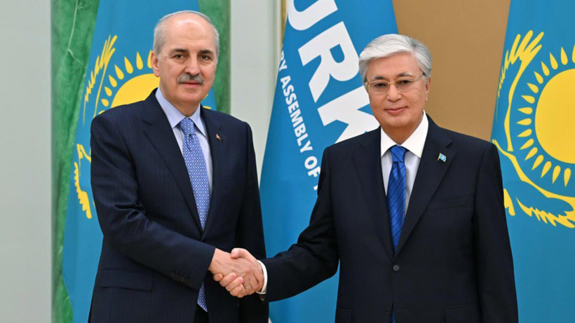 TBMM Başkanı Kurtulmuş, Kazakistan Cumhurbaşkanı Tokayev ile Görüştü