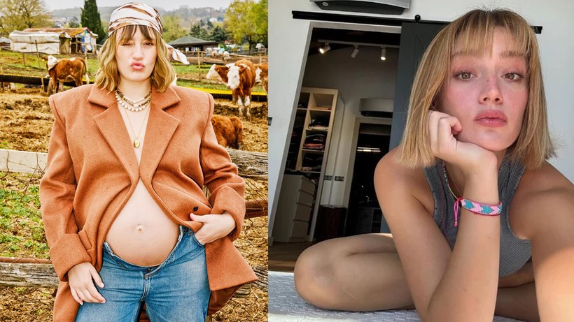 Gizem Karaca'dan Bebeğiyle İlk Kare!