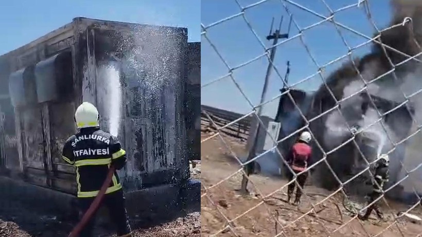 Şanlıurfa’da Trafo Alev Alev Yandı