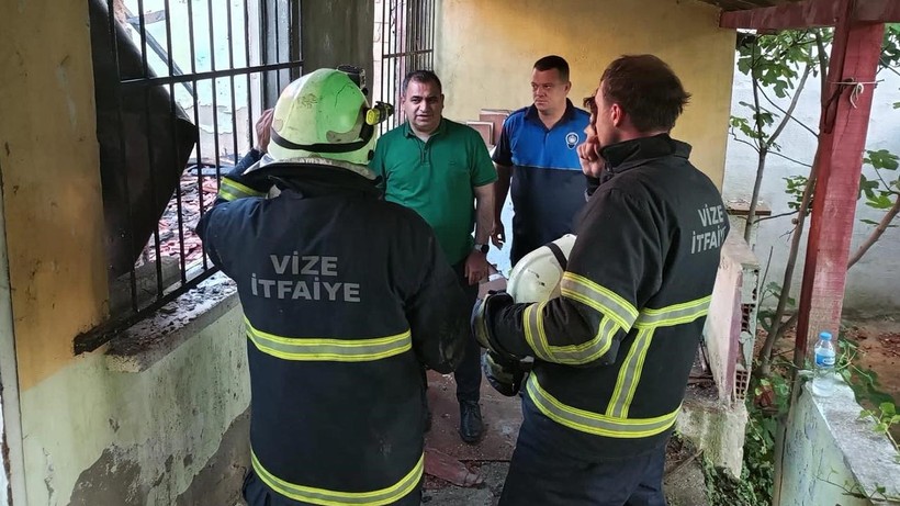 Kırklareli'nde Metruk Binada Yangın